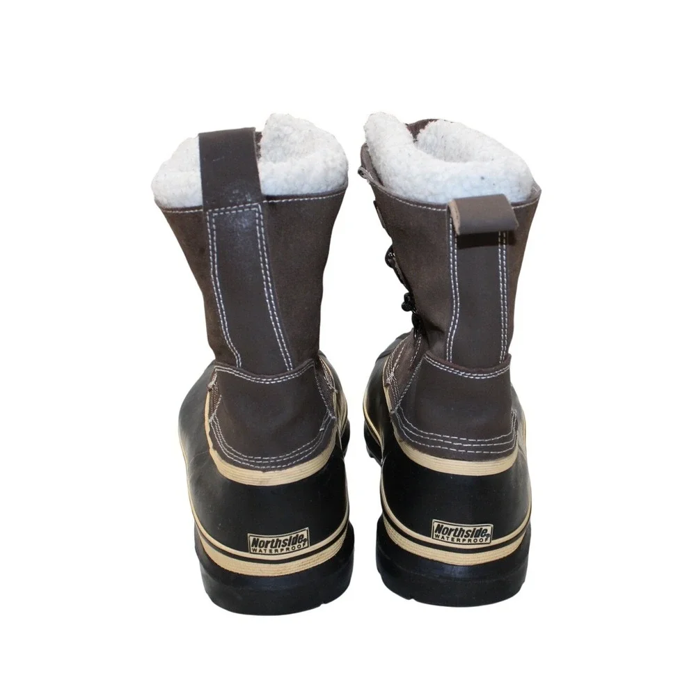 Northside Waterproof Snow Boots Mens 11 Brown Black Good Thermolite Insulated‎